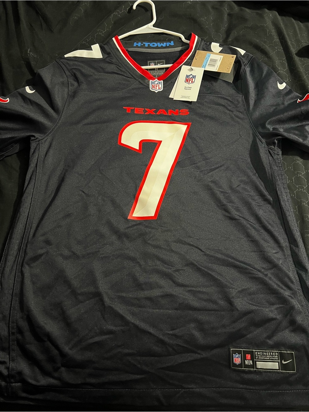 Nike Texans Navy Red White #7 Football Jersey